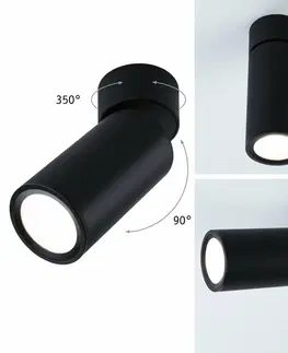 LED bodová svítidla PAULMANN LED stropní svítidlo 3-krokové-stmívatelné Turnal Coin 2700K 230V 6W stmívatelné černá mat