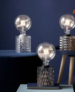 Stolní lampy Nordlux Ze skla - stolní lampa Hollywood kouřově šedá
