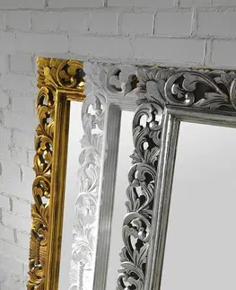 Koupelnová zrcadla SAPHO SCULE zrcadlo ve vyřezávaném rámu 70x100cm, bílá IN171