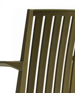 Zahradní židle a křesla Plastové křeslo s područkami HELSINKY (různé barvy) olivová
