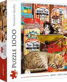 Hračky puzzle TREFL - Puzzle 1000 - Kočičí sladkosti