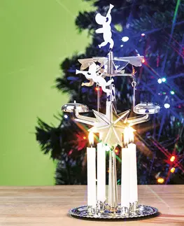 Vánoční dekorace Andělské zvonění stříbrná, HTH