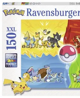 Hračky puzzle RAVENSBURGER - Druhy Pokémonů 150 Dílků