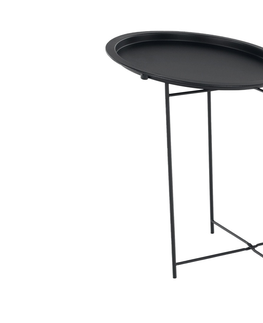 Konferenční stolky Příruční stolek RADOMI s odnímatelným tácem, černá