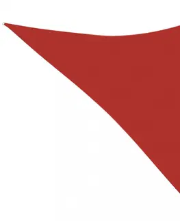 Stínící textilie Stínící plachta trojúhelníková HDPE 3 x 3 x 3 m Dekorhome Červená