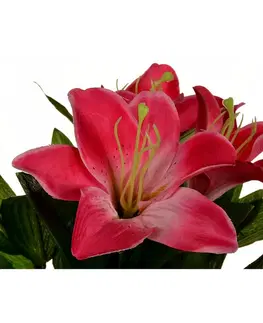 Květiny Umělá Lilie velkokvětá v květináči, v. 30 cm