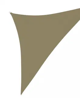 Stínící textilie Stínící plachta trojúhelníková 3,5 x 3,5 x 4,9 m oxfordská látka Dekorhome Žlutá
