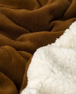 Přikrývky 4Home Beránková deka tmavě hnědá, 150 x 200 cm