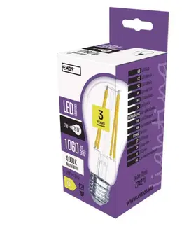 LED žárovky EMOS LED žárovka Filament A60 A++ 8W E27 neutrální bílá 1525283241