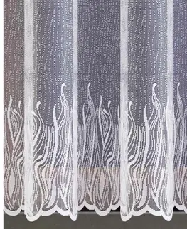 Záclony Forbyt, Hotová záclona nebo balkonový komplet, Nela, bílá 330 x 150 cm