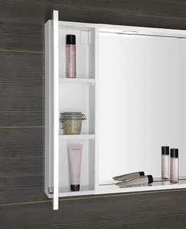 Koupelnový nábytek AQUALINE ZOJA horní skříňka k zrcadlu Korin, 20x70x14cm, bílá 45462