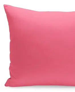 Dekorační povlaky na polštáře Jednobarevný povlak v růžové barvě