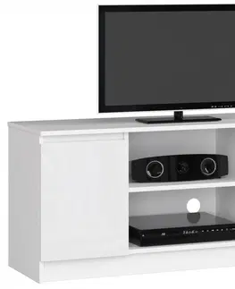 TV stolky Ak furniture TV stolek Tonon 120 cm bílý lesk