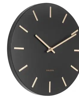 Hodiny Karlsson 5821BK Designové nástěnné hodiny  pr. 30 cm