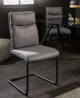 Luxusní jídelní židle Estila Industriální šedá jídelní židle Vitto 97cm