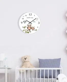 Dětské nástěnné hodiny Kulaté nástěnné hodiny do dětského pokoje