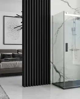 Sprchové vaničky REA Sprchová vanička Black Rock 80x100 cm černá/šedá