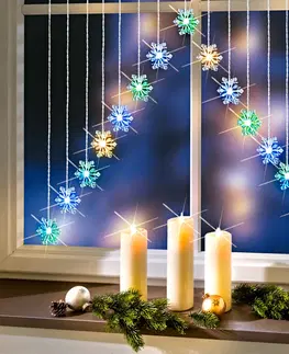Svíčky a světelné dekorace LED závěs "Sněhové vločky"