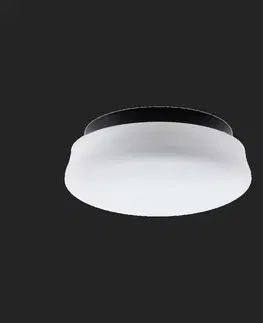 Klasická nástěnná svítidla OSMONT 55221 RANA stropní/nástěnné skleněné svítidlo černá / bílá IP44 100W E27
