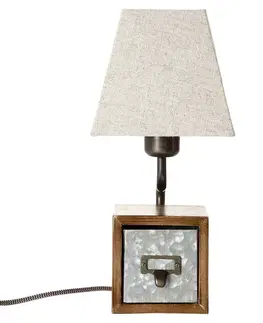 Stolní lampy Brilliant Textilní stolní lampa Casket se zásuvkou