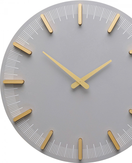 Nástěnné hodiny KARE Design Nástěnné hodiny John - šedé, Ø40cm