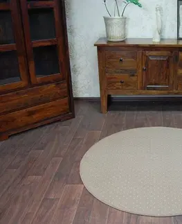 Koberce a koberečky Dywany Lusczow Kulatý koberec AKTUA Breny béžový, velikost kruh 133