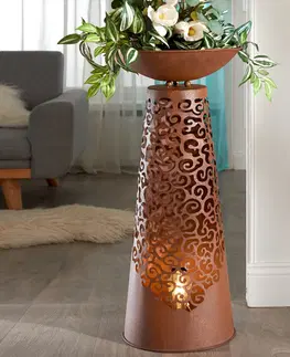 Svíčky a světelné dekorace Solární sloup s květinovou mísou