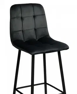 Barové židle TZB Barová židle Hamilton Velvet černá