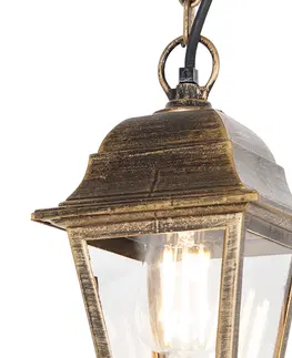 Venkovni zavesna svitidla Klasická venkovní závěsná lampa starožitné zlato IP44 - kapitál