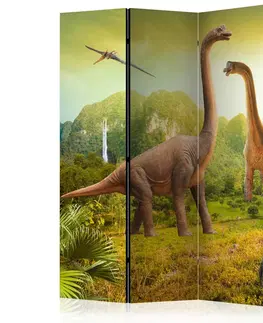 Paravány Paraván Dinosaurs Dekorhome 135x172 cm (3-dílný)