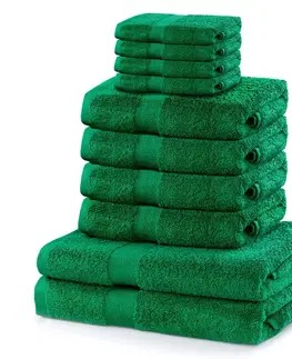 Ručníky Sada ručníků DecoKing Kunis zelených, velikost 2*70x140+4*50x100+4*30x50