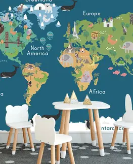 Dětské tapety Tapeta mapa světa pro děti