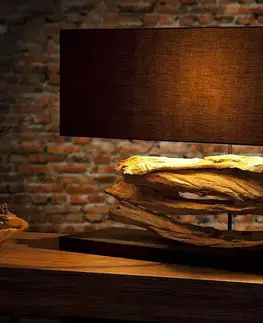 Stolní lampy LuxD 17137 Stolní lampa z naplaveného dřeva Lake černá