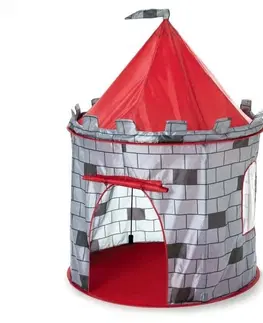 Hračky pro kluky IPLAY Dětský stan rytířský hrad šedý