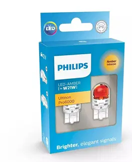 Autožárovky Philips LED W21W 12V 2,3W Ultinon Pro6000 SI Amber Intense 2ks 11065AU60X2
