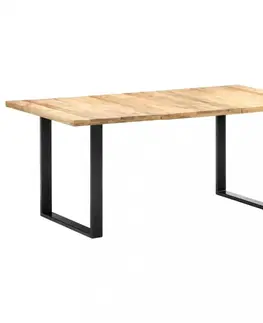 Jídelní stoly Jídelní stůl mangovníkové dřevo / kov 140x70x76 cm