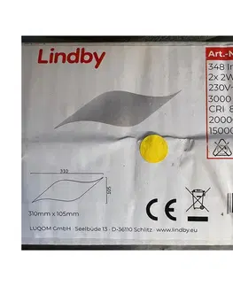 Svítidla Lindby Lindby - LED Nástěnné svítidlo SALKA 2xLED/2W/230V 