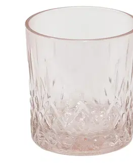 Sklenice Růžová nápojová sklenička Water Pink - Ø 8*9 cm / 300 ml Clayre & Eef 6GL4266P