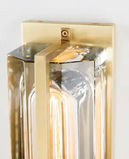 Industriální nástěnná svítidla HUDSON VALLEY nástěnné svítidlo HAWKINS ocel/sklo staromosaz/čirá E27 1x40W 1731-AGB-CE