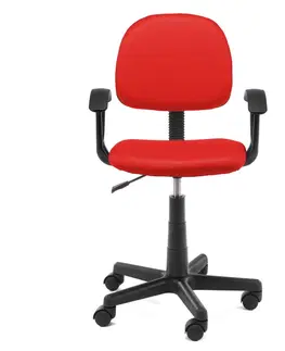 Dětské pokoje Ak furniture Dětská otočná židle FLOR červená