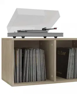 Úložné boxy Úložný box na LP desky dřevotříska Dekorhome Beton