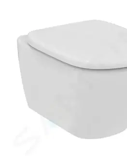 Záchody IDEAL STANDARD Tesi Závěsné WC se sedátkem SoftClose, RimLS+, bílá T536101