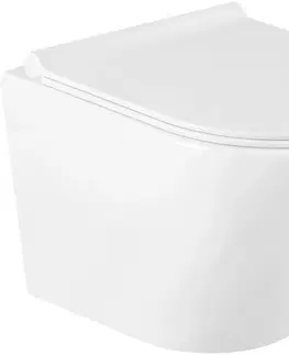 Kompletní WC sady Závěsná WC mísa MEXEN LENA III + prkénko SLIM bílá