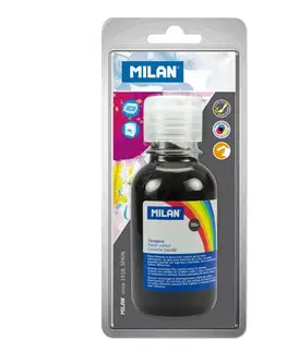 Hračky MILAN - Temperová barva 125 ml černá - blistr