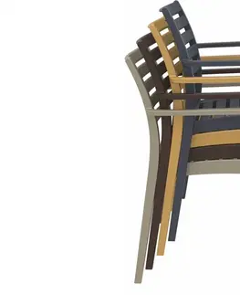 Zahradní židle Zahradní židle Dekorhome Šedohnědá taupe