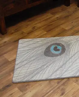 Koberce a koberečky Dywany Lusczow Kusový koberec AKRYLOVÝ PATARA 0052 Krémový/Tyrkysový, velikost 200x300