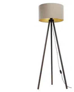 Lampy  Stojací lampa STANDART 1xE27/60W/230V béžová/hnědá 