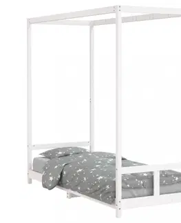 Dětské pokoje Dětská postel s nebesy Dekorhome 90 x 190 cm