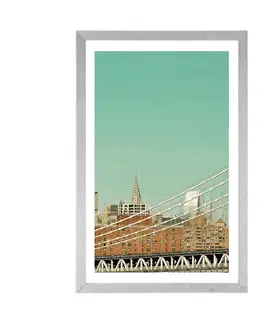 Města Plakát s paspartou mrakodrapy v New Yorku