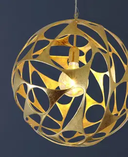 Závěsná světla Holländer Závěsné světlo Talismano, zlatá, Ø55cm